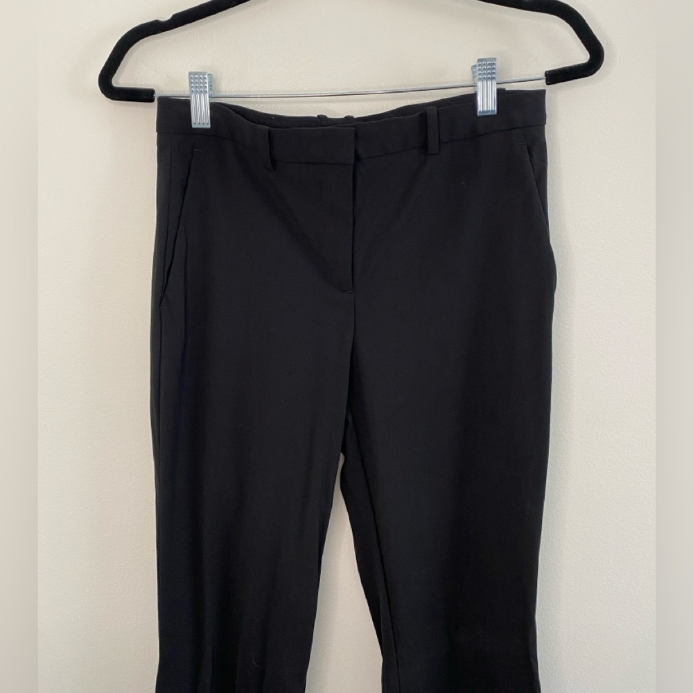 Theory Demitria Wool-Blend Flared Pants Trousers Black Size 4 - Picture 4 of 12